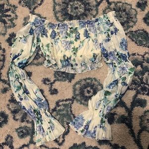 off the shoulder flower top
